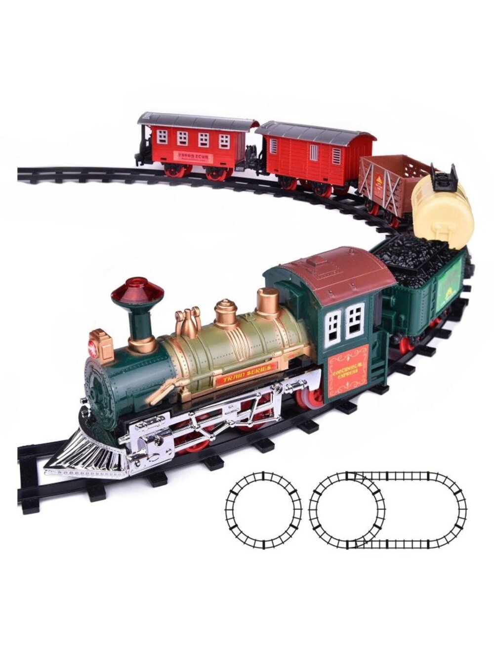 Fun Little Toys Electric Train Set 6 Cars 11 Tracks w/ Lights & Sounds